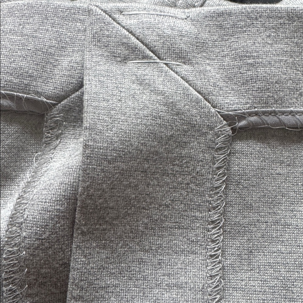 LOFT Petites light Gray Knit Ponte single front Blazer front Pockets Sz LP NWT - Picture 7 of 10